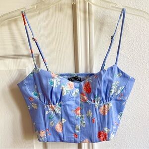 ZARA FLORAL CORSET TOP❤️